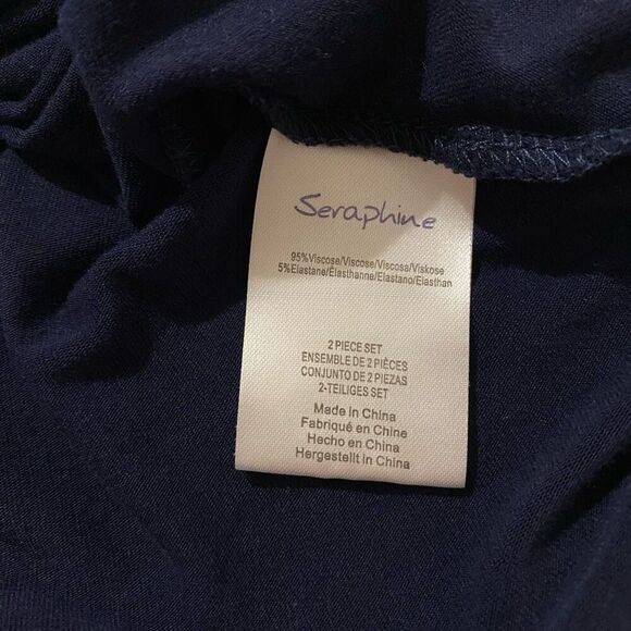 Seraphine Maternity Nursing Dress in Navy Blue Size 6 - Picture 7 of 9